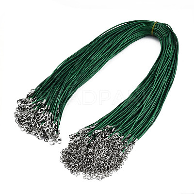 Waxed Cotton Cord Necklace Making MAK-S034-019-1