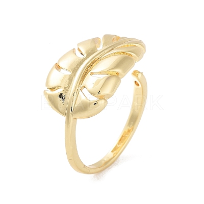 Rack Plating Brass Open Cuff Rings RJEW-M168-11G-1