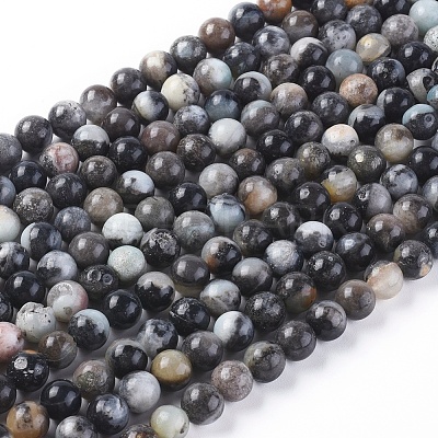Natural Flower Amazonite Beads Strands G-L555-03-8mm-1