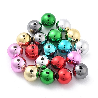 Christmas Theme UV Plating Acrylic Beads PACR-B003-01B-1