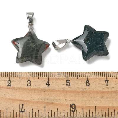 Natural Bloodstone Pendants G-B127-12P-13-1