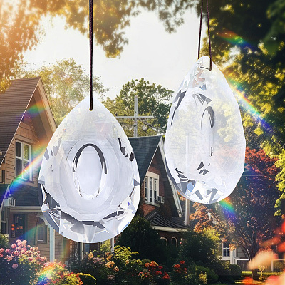 Transparent Glass Pendants GLAA-SP0001-18C-1