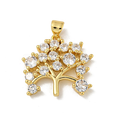 Brass Micro Pave Cubic Zirconia Pendants KK-N254-125G-1