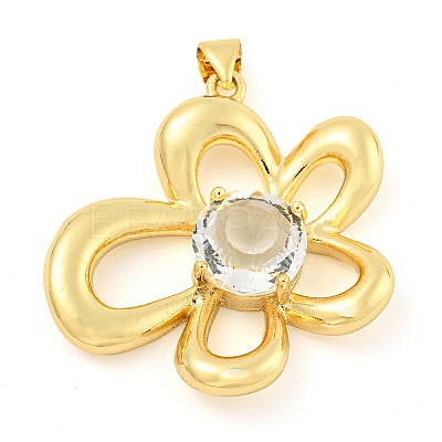 Rack Plating Brass Pendants ZIRC-L100-152G-01-1