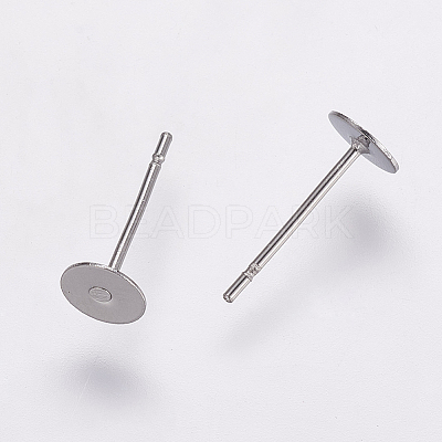 Non-Tarnish 304 Stainless Steel Stud Earring Settings LS-X-STAS-K146-009-5mm-1