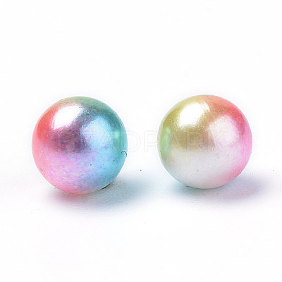 Rainbow Acrylic Imitation Pearl Beads LS-OACR-R065-10mm-A07-1