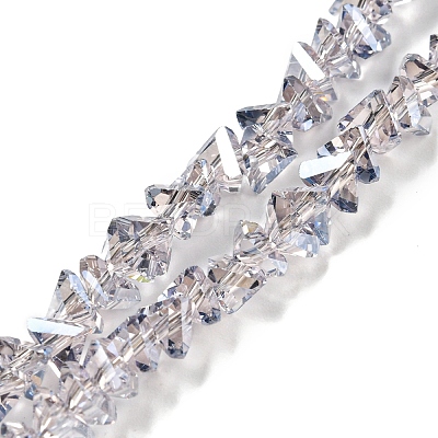 Electroplate Transparent Glass Beads Strands EGLA-P052-02A-PL04-1