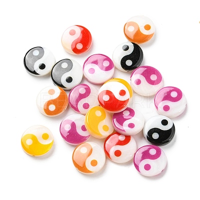 Printed Natural Freshwater Shell Beads SHEL-R129-07B-1