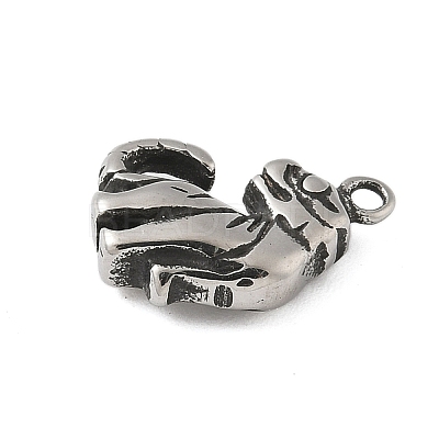 304 Stainless Steel Tibetan Style Pendants STAS-S185-10AS-A-1