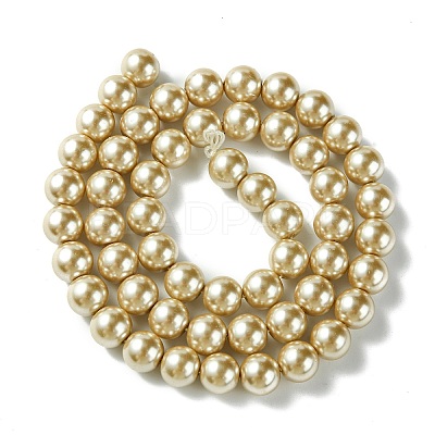 Eco-Friendly Dyed Glass Pearl Round Beads Strands HY-A002-8mm-RB021-1