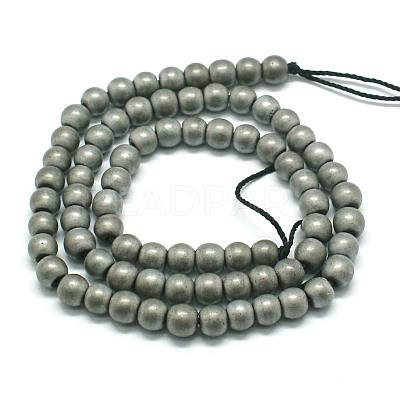 Non-magnetic Synthetic Hematite Beads Strands G-K015-6mm-02F-1