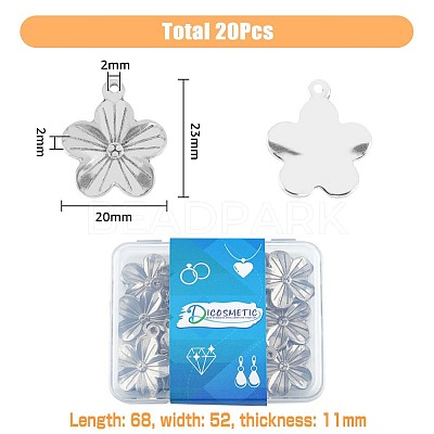 304 Stainless Steel Pendants STAS-DC0011-78-1