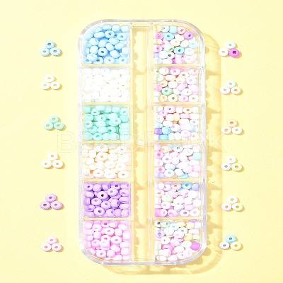 480Pcs 12 Colors 6/0 Glass Seed Beads SEED-FS0001-27-1