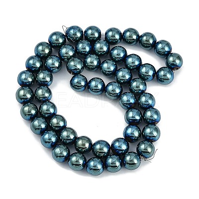 Electroplated Synthetic Magnetic Hematite Beads Strands G-G174-L01-1