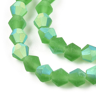 Imitate Austrian Crystal Bicone Frosted Glass Beads Strands EGLA-A039-T3mm-MB03-1