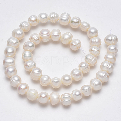 Natural Cultured Freshwater Pearl Beads Strands PEAR-L001-A-08-1