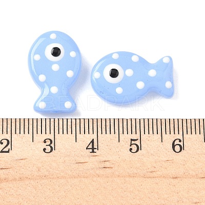 Painted Glass Beads Enamel Beads X-LAMP-D303-04F-1