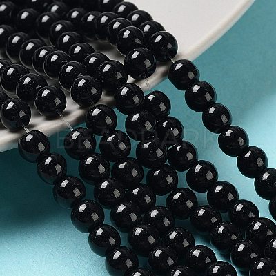 Baking Paint Pearlized Glass Pearl Round Bead Strands X-HY-Q003-6mm-80-1