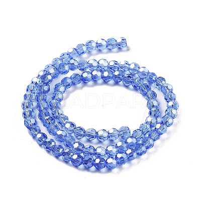 Electroplate Transparent Glass Beads Strands EGLA-A035-T4mm-A14-1