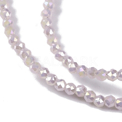 Electroplate Glass Beads Strands EGLA-H107-01A-A02-1