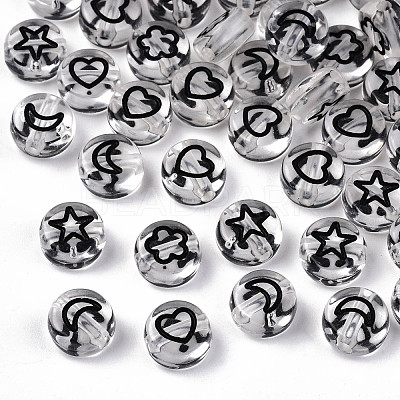 Transparent Acrylic Beads TACR-N010-002B-1