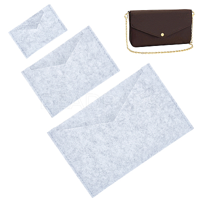 3Pcs 3 Style Wool Felt Envelope Purse Insert Organizer FIND-WR0006-70D-1