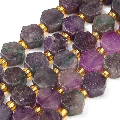 Natural Lepidolite/Purple Mica Stone Beads Strands G-F833-B03-01-1