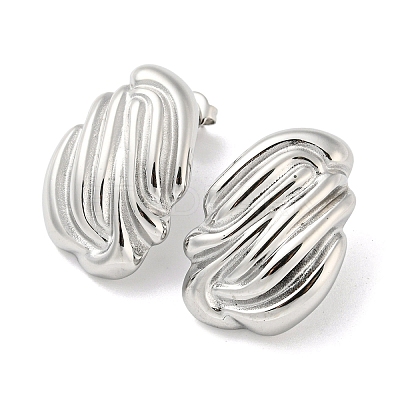 Non-Tarnish 304 Stainless Steel Stud Earrings EJEW-G367-06P-1