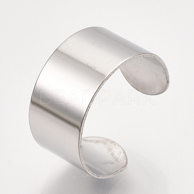 304 Stainless Steel Cuff Rings STAS-T045-22B-P-1
