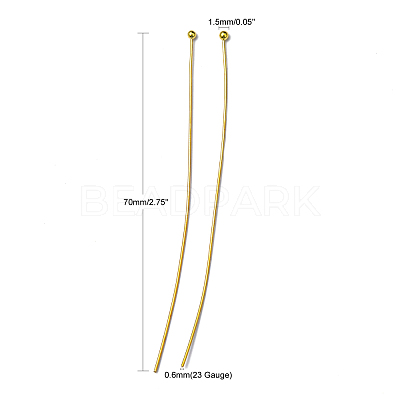 Brass Ball Head Pins X-RP0.6x70mm-G-1
