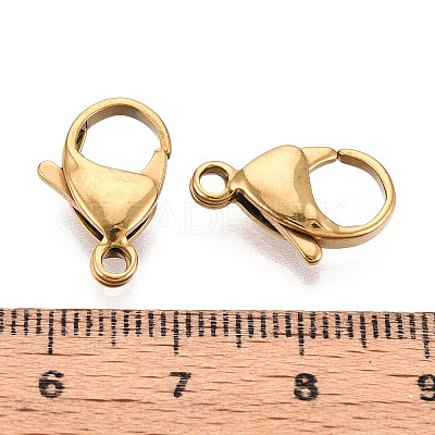 304 Stainless Steel Lobster Claw Clasps X-STAS-T065-17mm-34G-1