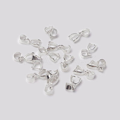 Grade AA Brass Ice Pick Pinch Bails for Pendant Making KK-M008-a-08S-NR-1