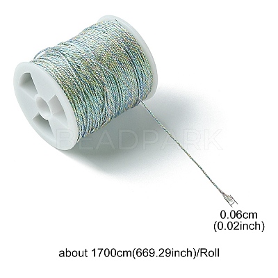 17M Rainbow Color Polyester Sewing Metallic Thread OCOR-E026-08C-1