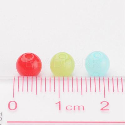 Mixed Color Imitation Jelly Acrylic Round Beads X-JACR-R001-6mm-M-1