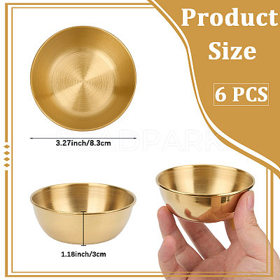 6Pcs Stainless Steel Dipping Bowls AJEW-CP0009-70G-1