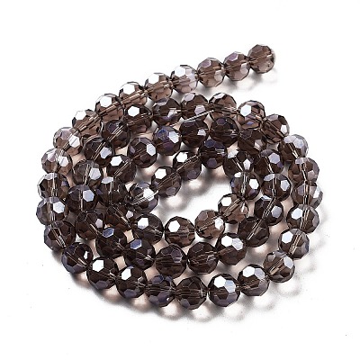 Electroplate Transparent Glass Beads Strands EGLA-A035-T10mm-A13-1