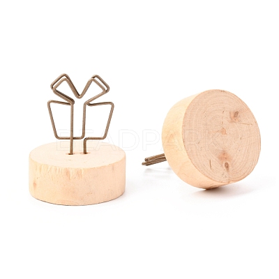 Theaceae Wood Business Cards Display Frame DJEW-H006-08-1