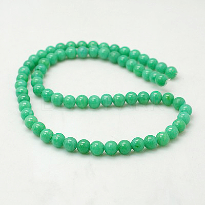 Natural Mashan Jade Round Beads Strands G-D263-4mm-XS19-1