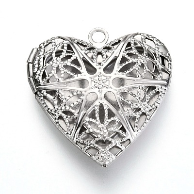 Tarnish Resistant 316 Stainless Steel Diffuser Locket Pendants STAS-G146-09P-1