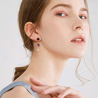 50Pcs 5 Colors Natural Agate Connector Charms FIND-DC0003-23-1