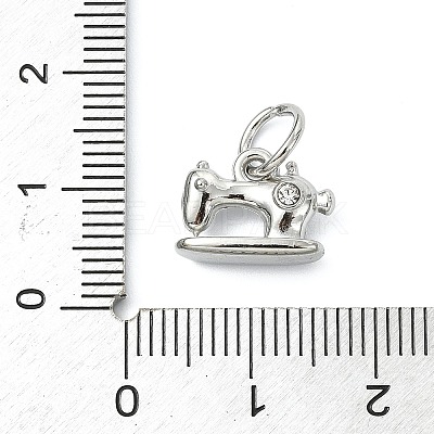 304 Stainless Steel Rhinestone Pendants STAS-A145-04J-P-1