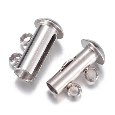 Tarnish Resistant 304 Stainless Steel Slide Lock Clasps STAS-G071-51P-1