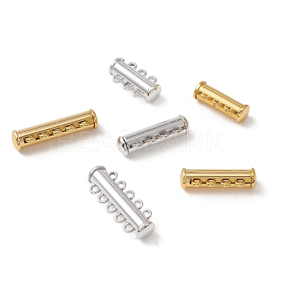 6Pcs 6 Styles Multi-Strand Brass Magnetic Slide Lock Clasps Set KK-FS0001-22-1