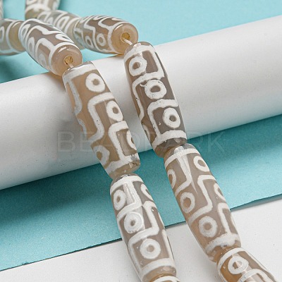 Tibetan Style dZi Beads Strands G-P526-C01-1