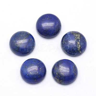 Natural Lapis Lazuli Cabochons G-P393-R11-12mm-1