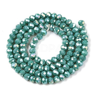 Electroplate Glass Beads Strands EGLA-A044-P4mm-B31-1