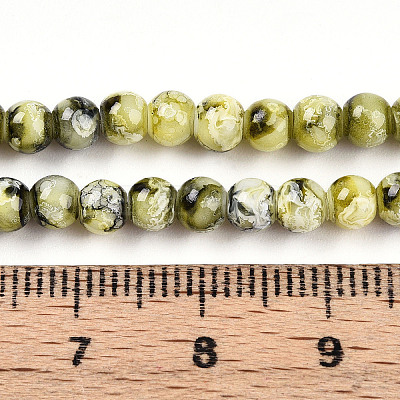 Baking Paint Glass Beads Strands DGLA-N003-4mm-A04-1