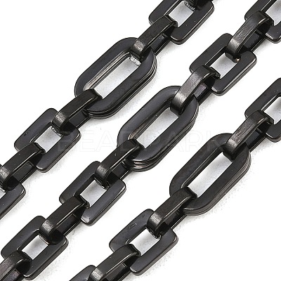 201 Stainless Steel Oval with Square Link Chains CHS-H118-16EB-1