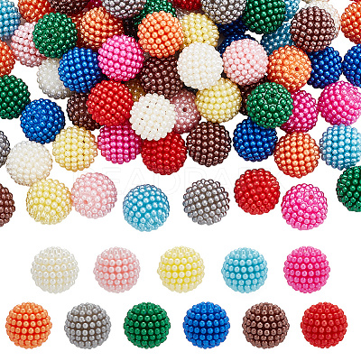 110Pcs 11 Colors ABS Plastic Imitation Pearl Beads KY-AR0001-21-1