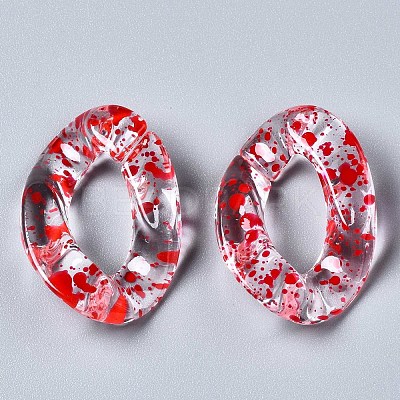 Transparent Spray Paint Acrylic Linking Rings X-TACR-Q276-001D-1